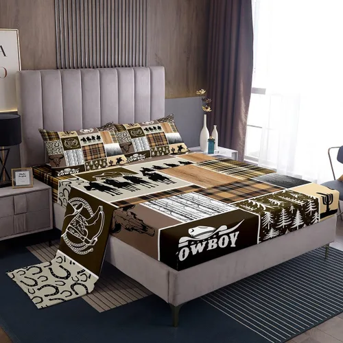 Miniatura 25 de Juego de sábanas de dibujos animados para niños, tamaño King, bonito juego de ropa de cama de esquí de animales árticos, decoración de habitación