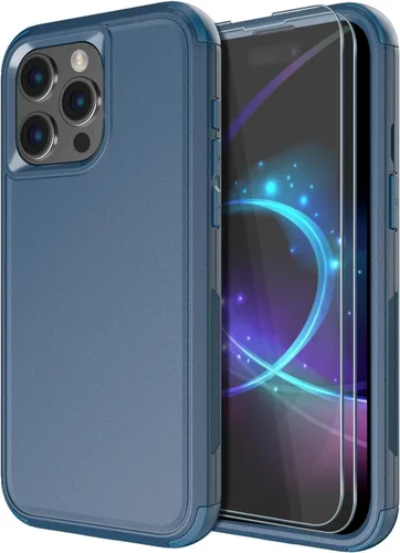Miniatura 34 de Diverbox Funda para iPhone 15 Plus [a prueba de golpes] [a prueba de caídas] [protector de pantalla de vidrio templado], funda de protección