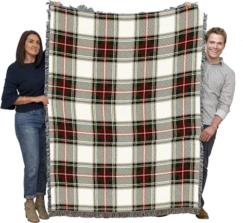 Miniatura 17 de Pure Country Weavers - Manta a cuadros Black Watch Tartan - Tapicería de regalo tejida con patrones, de algodón - Fabricada en Estados Unidos (72x54)