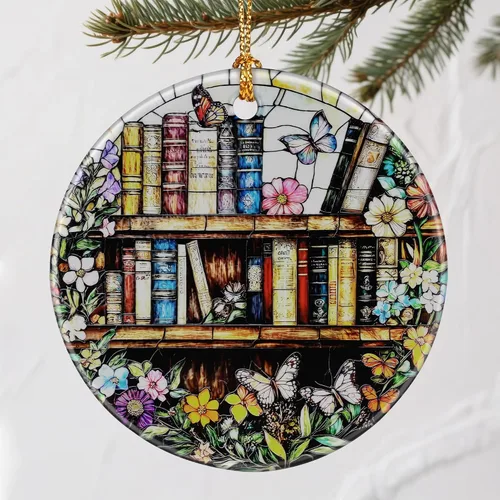 Encantadores Adornos de Navidad Temáticos de Libros: Adornos para Árbol de Navidad y Decoración Festiva – Regalos y Ideas de Regalo Perfectas para