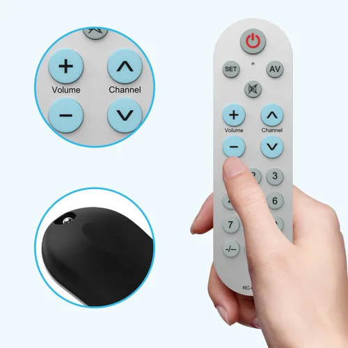 Miniatura 9 de Control remoto universal de TV con botón grande para ancianos, personas mayores, mayores (requiere control remoto original), con retroiluminación
