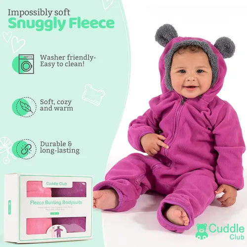 Miniatura 111 de Enterizo de vellón para bebé, rómper de una sola pieza con capucha para niños, ropa para exteriores, chaqueta infantil