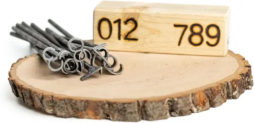 Kit de planchas de acero con números de 3/4 pulgadas para sombreros, quema de madera, manualidades, manualidades, principiantes, adultos, puntos de