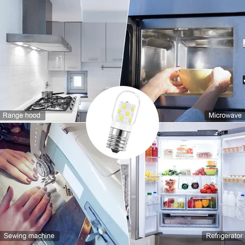 Miniatura 4 de Bombilla LED E17 para debajo del microondas sobre la estufa de 125 V, 8206232A, equivalente a 40 W, base intermedia E17, bombilla regulable de 3 W