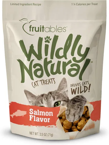 Miniatura 5 de Wildly Natural Golosinas para gatos, 2.5 onzas, sabor a salmón