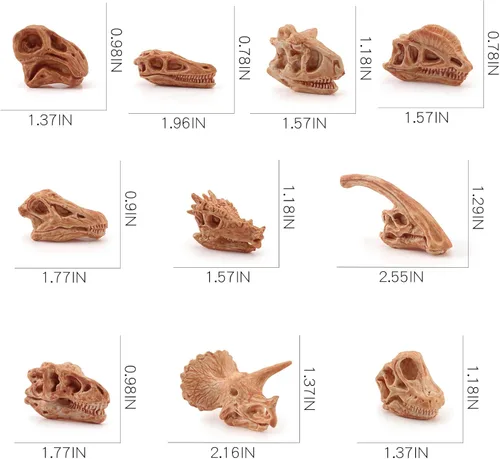Miniatura 5 de LC JoyCre Mini huesos de dinosaurio para niños, juguetes de caja de arena, huesos de dinosaurio falsos realistas para que los niños desenterren