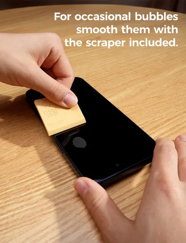 Miniatura 7 de MAGIC JOHN Paquete de 2 protectores de pantalla de vidrio templado para iPhone 17 Pro Max de 6.9 pulgadas, eliminación automática de polvo, sin