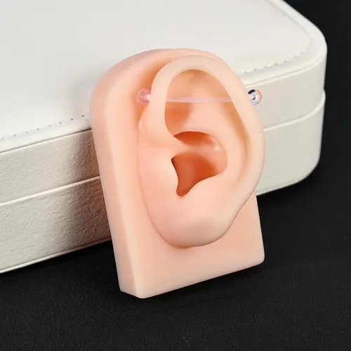 Miniatura 6 de Piercing para lengua de acrílico flexible de 0.49 oz, transparente, para el trabajo, embarazo, resonancia magnética, cirugía y más, 0.47 a 1.49