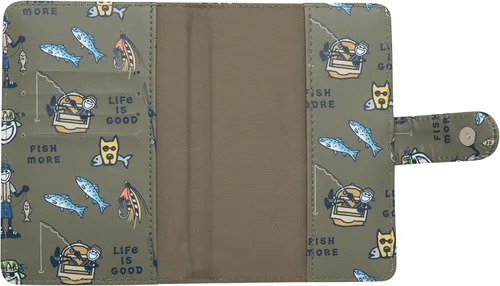 Miniatura 6 de Life is Good Travel Passport Cover - Anti-Theft Passport Holder Wallet with Interior Card Slots with Magnetic Snap Closure, Gone Fishing