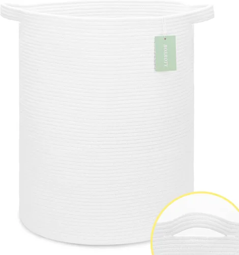 Miniatura 27 de Cesta Extra Grande para Mantas 87L, Cesta para Ropa Sucia, Cesta de Guardería para Bebés para Almacenamiento de Juguetes, Ropa y Toallas, Cesta