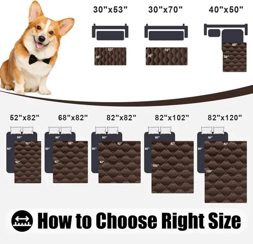 Miniatura 6 de Smiry - Manta impermeable suave, reversible y lavable para perros, cama para gatos y perros a prueba de fugas, funda para sofá y muebles, 30 x 70
