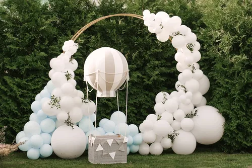 Miniatura 7 de FOTIOMRG - Kit de guirnalda de arco de globos blancos de 110 piezas, globos de látex blancos de 18, 12, 10, 5 pulgadas de diferentes tamaños