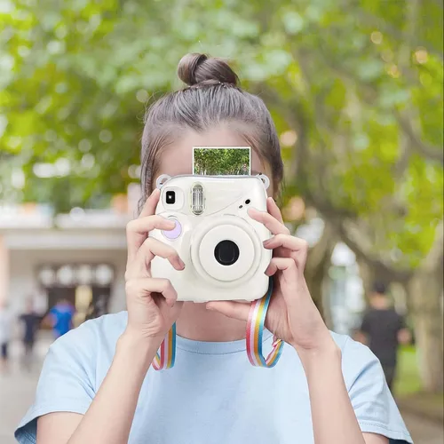 Miniatura 2 de Rieibi Funda para cámara instantánea Fujifilm Mini 7+, funda protectora de PP con correa de hombro extraíble
