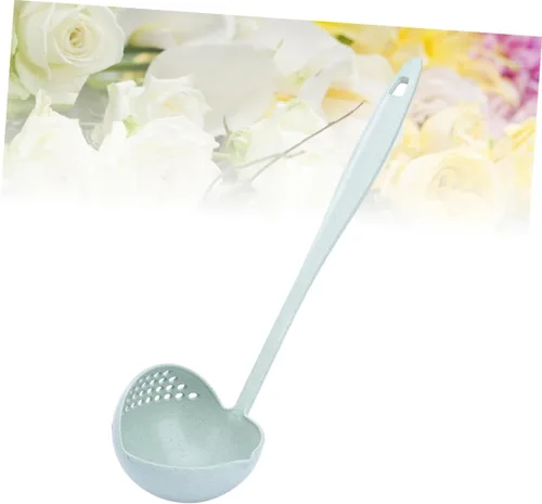 Miniatura 8 de Cuchara de sopa de paja de trigo 2 1 Cucharas de gachas de mango largo Cucharas de sopa Laddle Suministros de cocina Cuchara de paja de trigo