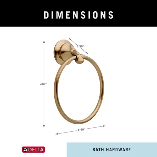 Miniatura 6 de Delta Faucet 79446-CZ Linden - Toallero (3 unidades), color bronce champán