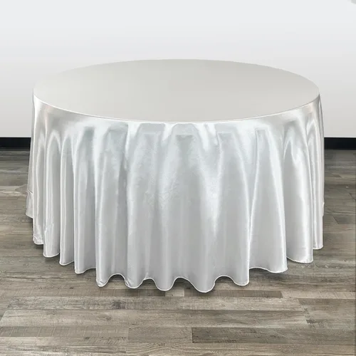Miniatura 23 de YOUR CHAIR COVERS - Mantel redondo de satén de 120 pulgadas, color rubor, manteles de mesa redondos para mesas de banquete de 5 pies Blush