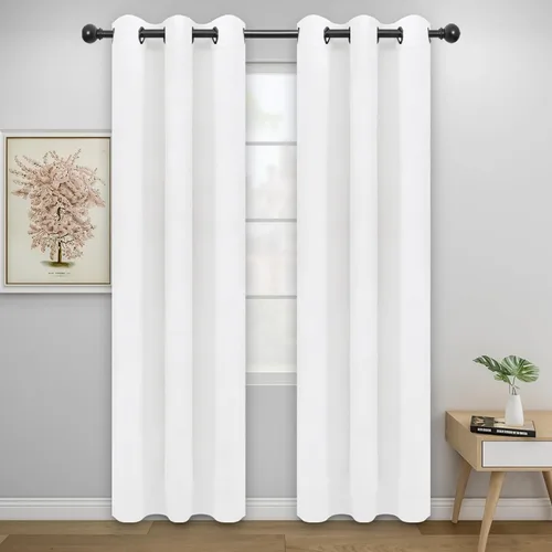 Miniatura 227 de Easy-Going - Cortinas opacas para dormitorio, aislamiento térmico sólido con ojales, cortinas de ventana para reducción de ruido, cortinas