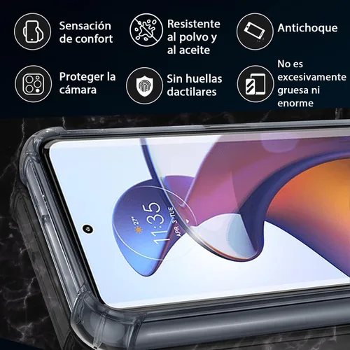 Miniatura 3 de USTIYA Funda para Motorola Moto Edge 30 Fusion Clear TPU Cuatro Esquinas Cubierta Protectora Transparente Suave