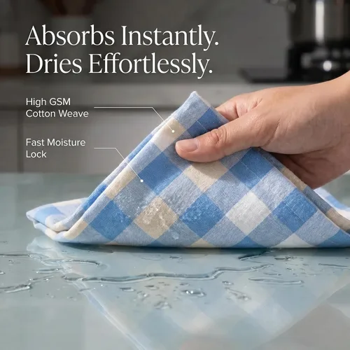 Miniatura 63 de Urban Villa Toallas de cocina 100% algodón para cocina (juego de 6) 20"x30" toallas de cocina altamente absorbentes, juego de ropa de cocina
