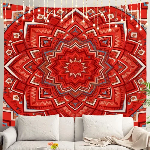 Miniatura 43 de Shrahala Circles Tapestry, Abstract Art With Various Circles Wall Hanging Hd Print Polyester Backdrop For Dorm Room Bedroom 30 X 40 In