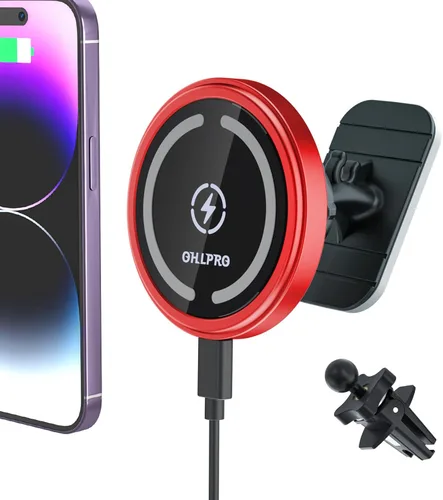 Miniatura 11 de OHLPRO Cargador de coche MagSafe para iPhone, cargador inalámbrico para coche, soporte magnético para teléfono para iPhone 17 Pro Max 16 15 14