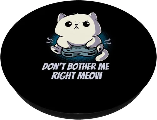 Miniatura 2 de No me molesta la derecha Meow gatito gato gamer PC video juegos PopSockets intercambiables PopGrip