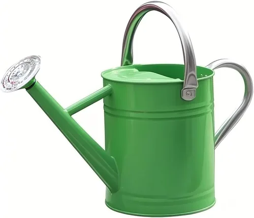 Miniatura 13 de Regadera de metal, latas de riego de un galón de acero inoxidable para riego de plantas de jardín interiores y exteriores (zinc de 1 galón)