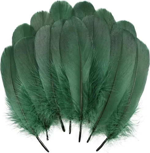 Miniatura 19 de THARAHT 120 plumas de ganso azul aguamarina naturales a granel de 6-8 pulgadas 5.9-7.9 in para manualidades, bricolaje, cosplay, boda, fiesta