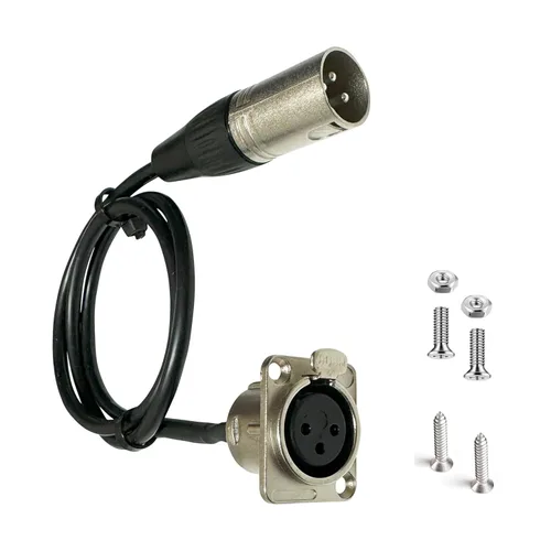 Miniatura 12 de DIYTECH Cable de paso XLR premium, sin soldadura, para caja de escenario, panel de conexiones, caja de piso, sin soldadura para instalaciones
