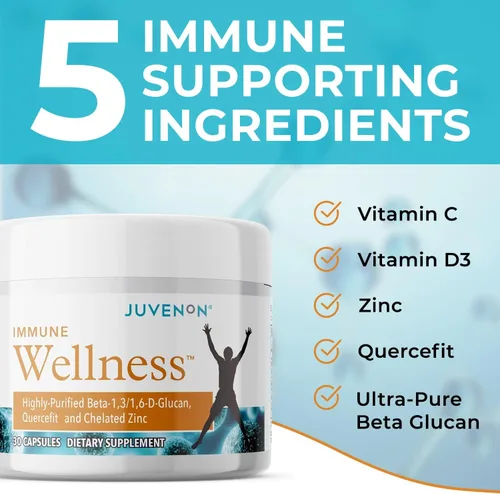 Miniatura 2 de Juvenon Suplemento de defensa del bienestar inmunológico con vitamina C, cinc quelado, refuerzo inmunológico, beneficios antioxidantes para adultos