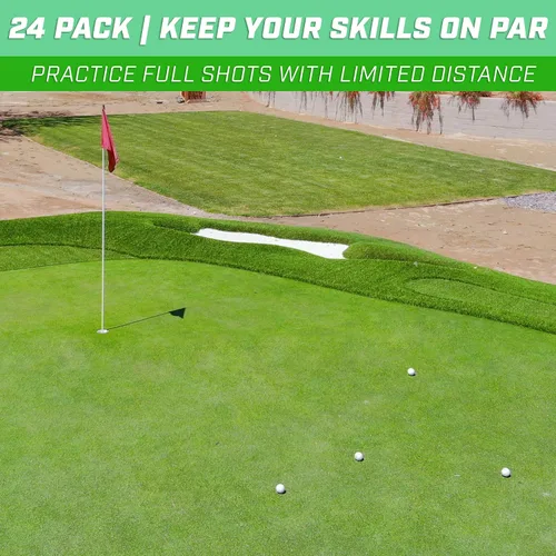 Miniatura 3 de GoSports Pelotas de golf de práctica de vuelo de espuma, elige blanco o amarillo, paquete de 24 pelotas de entrenamiento de vuelo limitado