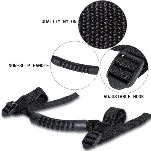 Miniatura 4 de moveland 4 asas de agarre compatibles con asas de barra antivuelco para Jeep Wrangler YJ TJ JK JL Sports Sahara Freedom Rubicon X y Unlimited