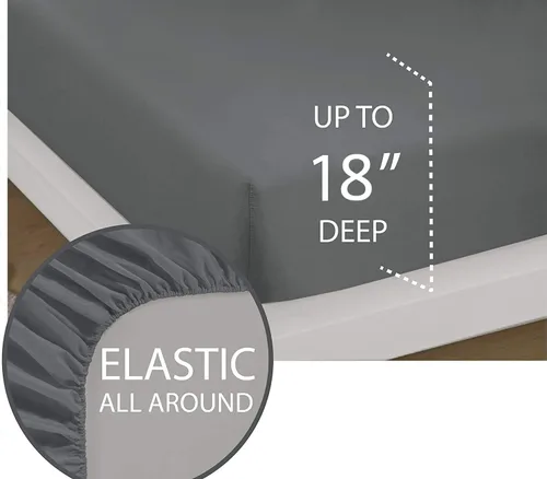 Miniatura 5 de Cotton Home - Juego de sábanas de 4 piezas, tamaño individual, color beige, calidad suave, de lujo, bolsillo profundo de 15 pulgadas y juego de ropa