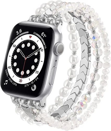 Miniatura 19 de MOFREE Pulsera de cuentas compatible con Apple Watch Band de 1.496 pulgadas, 1.575 pulgadas, 1.614 pulgadas, 1.654 pulgadas, 1.732 pulgadas, 1.772