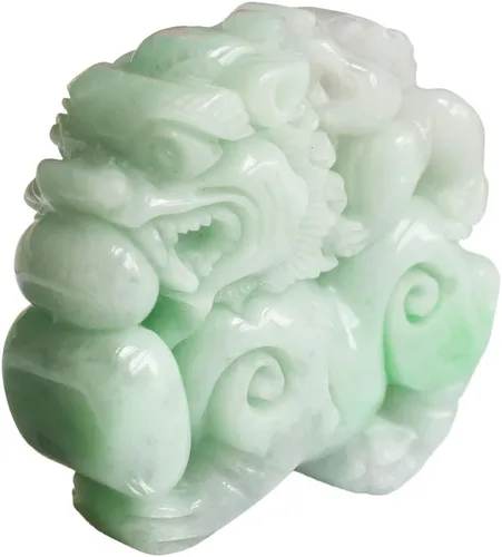 Miniatura 3 de Dahlia Collar de jade fénix de dragón, jadeita birmana certificada de grado real, cordón ajustable, Jade, Jade