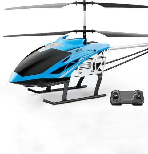 Helicóptero Rc resistente a la caída grande rojo 3.5 canales de control remoto helicóptero juguetes regalo con luz LED noche