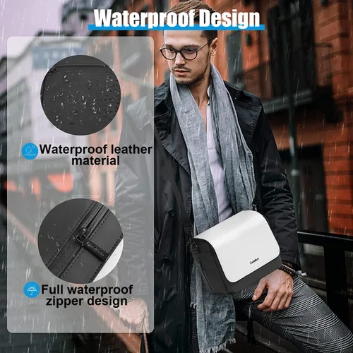 Miniatura 3 de Cwatcun Bolsa de hombro para cámara, funda cruzada impermeable, mochila compacta para fotografía, compatible con Canon/Nikon/Sony/Fuji