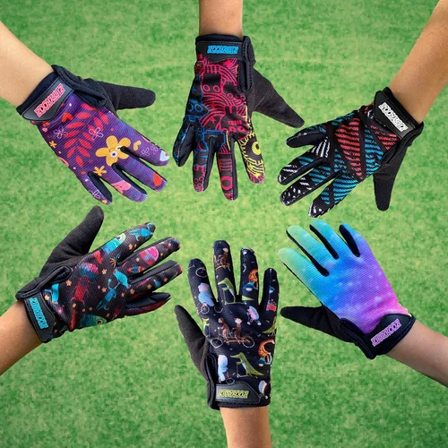 Miniatura 6 de ZippyRooz Guantes largos para bicicleta para niños pequeños y pequeños