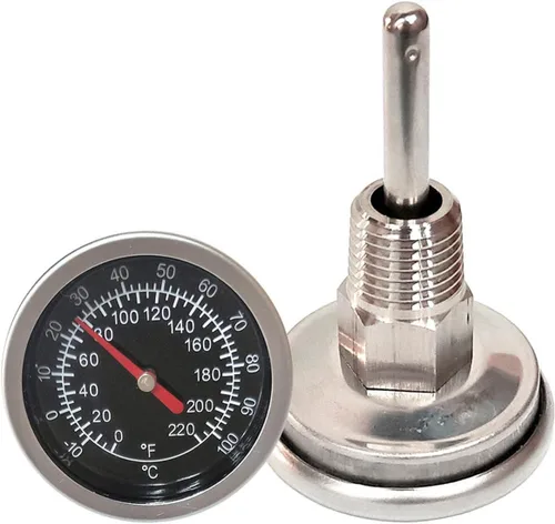 Miniatura 5 de Termómetro de esfera de té Termómetro de agua caliente 1/4 "NPT Fitting 0-100 grados C Medidor de temperatura Medidor Fácil de instalar doble escala