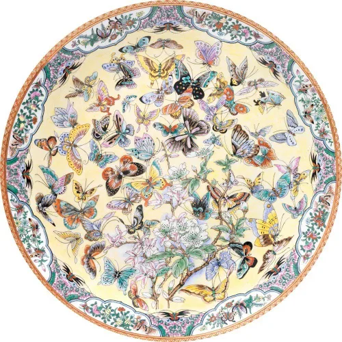 Bits and Pieces Bits and Pieces - Rompecabezas redondo para adultos - Noventa y nueve mariposas - Colorido rompecabezas circular floral