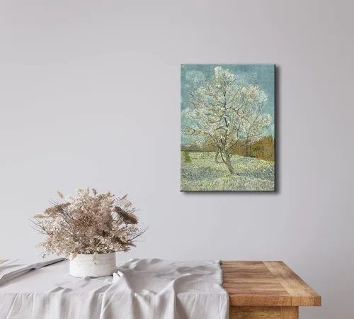 Miniatura 7 de Wieco Art Lienzo con estampado de árbol de durazno rosa de Van Gogh, pinturas al óleo famosas clásicas, reproducción de pinturas al óleo modernas