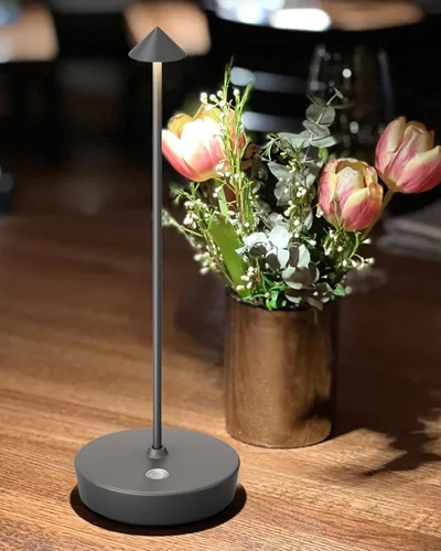 Miniatura 2 de Lámparas de mesa inalámbricas recargables, 6000 mAh, funciona con pilas, lámpara de escritorio LED para exteriores, impermeable, portátil, táctil