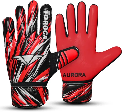 Miniatura 11 de Guantes de portero – Guantes de fútbol de agarre fuerte con protección doble en la cintura y palma de látex antideslizante – Cómodos para niños, Cian