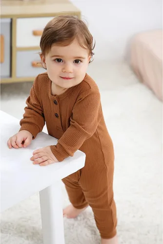 Miniatura 11 de ZAV Mono de manga larga unisex para bebé, niño y niña, 2