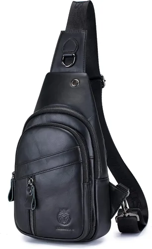 Miniatura 27 de LUKZIJAES Bolso bandolera de cuero genuino para hombre