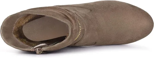 Miniatura 4 de Allegra K Botas de tacón alto con cremallera al tobillo para mujer