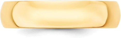 Miniatura 2 de Anillo de boda de oro amarillo de 14 quilates de 0197in liso clásico de cúpula