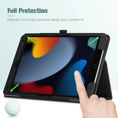 Miniatura 8 de Fintie Funda tipo folio para iPad de 9ª, 8ª y 7ª generación (2021/2020/2019) de 10.2 pulgadas, protección en las esquinas, cubierta trasera de cuero