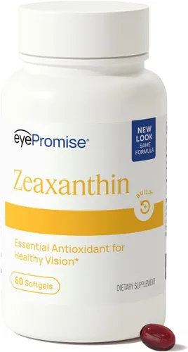 EyePromise Vitamina ocular de zeaxantina, 60 cápsulas blandas, suministro para 60 días, suplemento de salud ocular con 10 mg de zeaxantina para