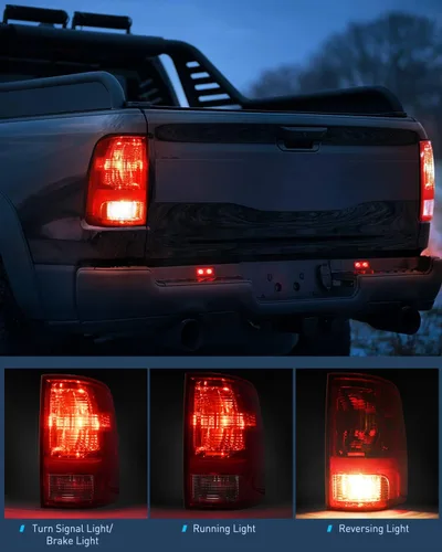 Miniatura 4 de Nilight Conjunto de luz trasera para Dodge Ram 2009 2010 2011 2012 2013 2014 2015 2016 2017 2018 Dodge Ram 1500 2500 3500 2019 2020 2021 estilo Rojo